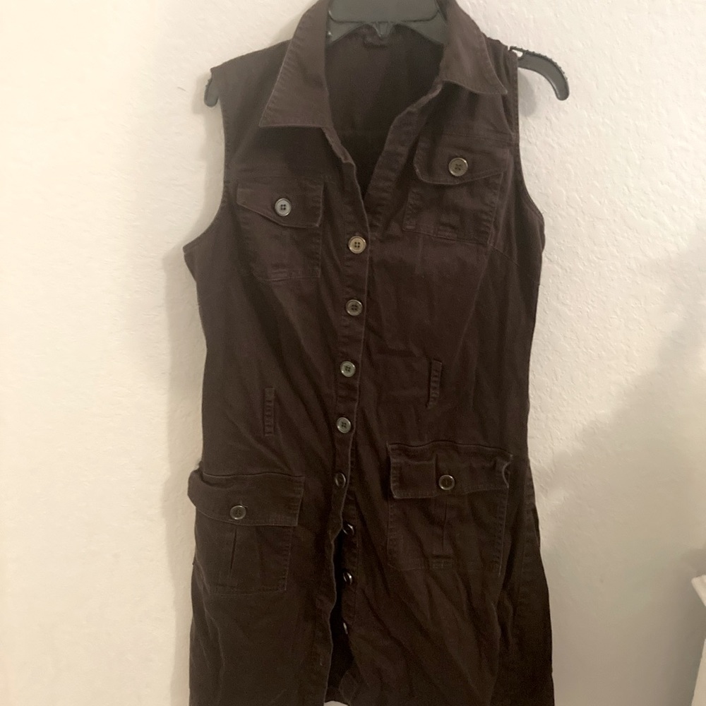 Brown Button down women’s dress